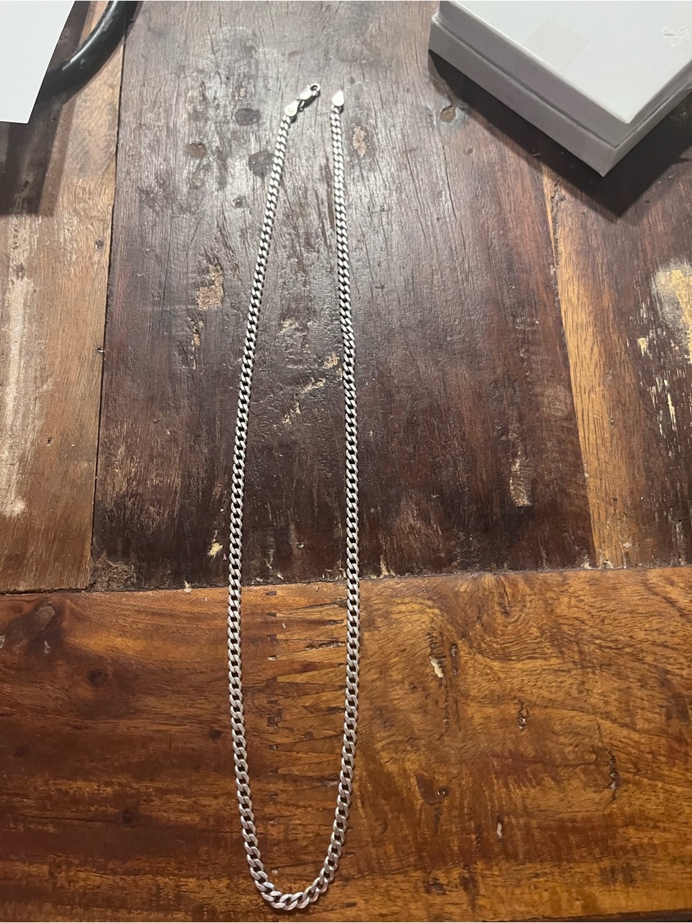Men's Silver Curb Chain Necklace - Classic Everyday Style